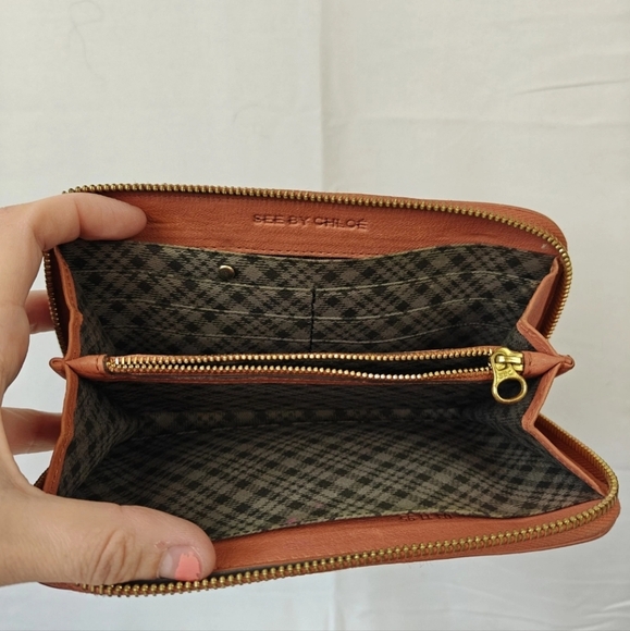 See By Chloe Long Wallet Pink Leather Authentic - Picture 8 of 10